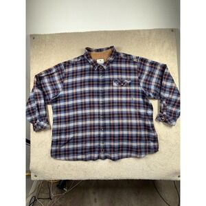 Legendary Whitetails Buck Camp Flannel Shirt Mens 5XL Multicolor Buffalo Plaid